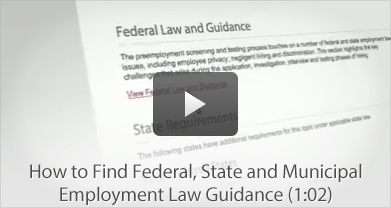 How to Find Federal, State and Municipal Employment Law Guidance