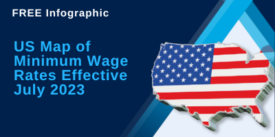 US Map of Minimum Wage Rates Effective - Jun Lp46 