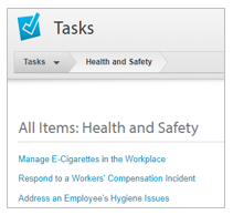 Tasks screenshot